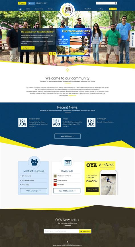 Website Design For School Alumni Community Website Forum Agency