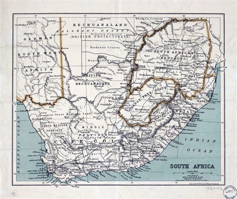 Large Old Political Map Of South Africa With Relief 1899 Vidiani
