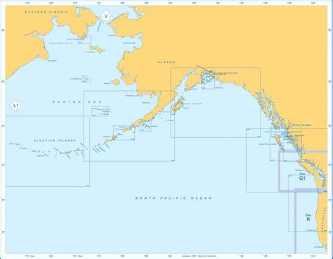 Admiralty Charts Bering Sea And North Pacific Ocean Q 121