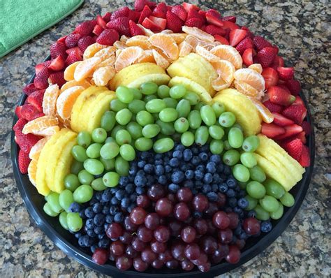 Rainbow Fruit Tray Comida Recetas Saludables Recetas