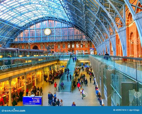 Eurostar St Pancras Internatioanl Railway Station Editorial Stock Image