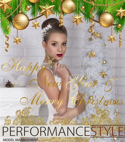 Merry Christmas Happy New Year Performance Style Models Models