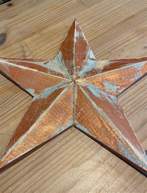 Handcrafted Rustic Wood Barn Star Hanging Star Copper Star Etsy