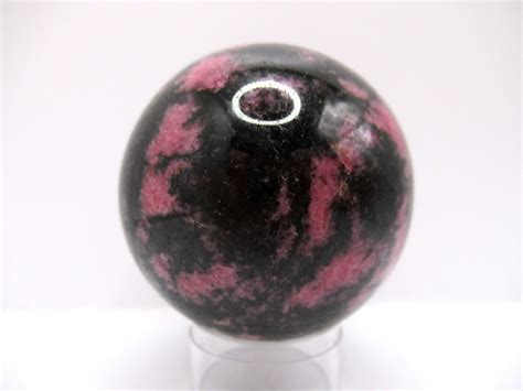 Polished Rhodonite Mineral Sphere 3 Fossils For Sale