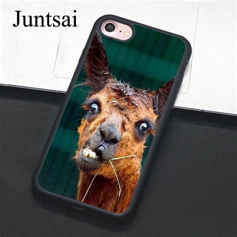 Juntsai Llama Funny Ugly Face Lama TPU Mobile Phone Case For Apple IPhone X S Plus S