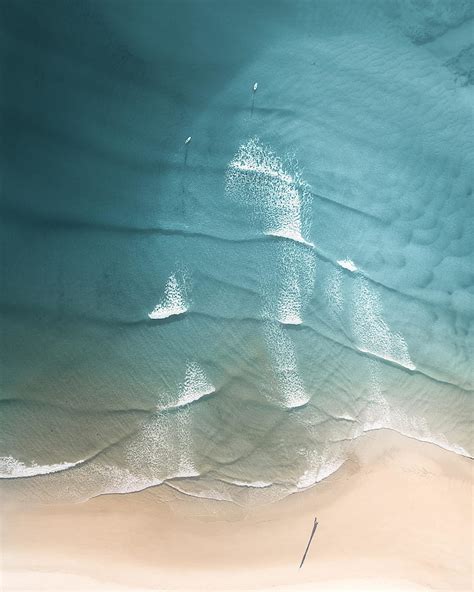 Peaceful Beach Calm Sea Waves Aerial View Hd Phone Wallpaper Pxfuel