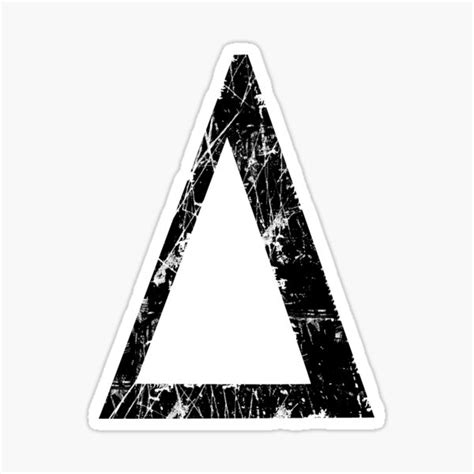 Delta Greek Letter Symbol Grunge Style Sticker For Sale By Garaga