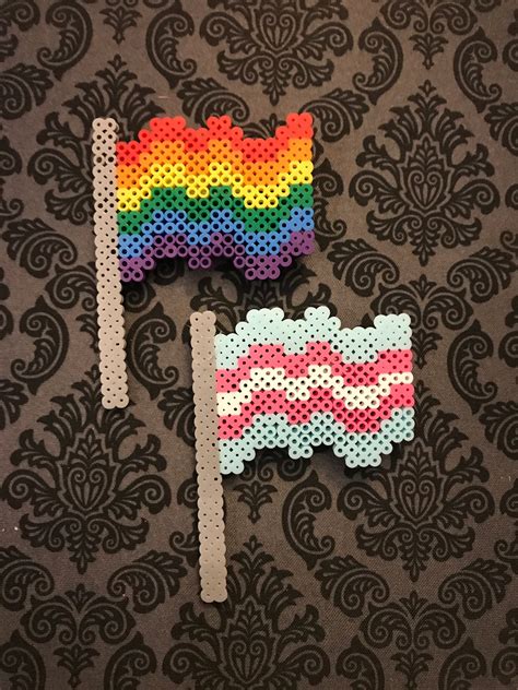 Mini Perler Bead Pride Flag Pin Etsy