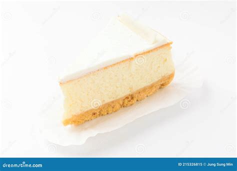 Cheesecake On A White Background Stock Image Image Of Bread Meal 215326815
