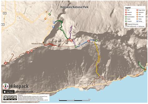 Haleakala National Park Hikepack Clever Hiking Maps