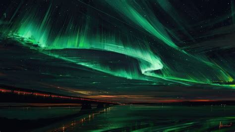 Northern Lights Aurora Borealis Art Scenery 4k 6948 Wallpaper