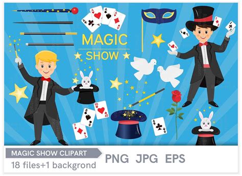Digital Clipart Magic Show Digital Backgroundpersonal And Etsy