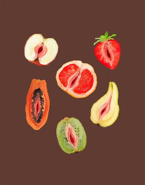 Sexy Vagina Fruits Magnet Painting By Darren Patel Pixels