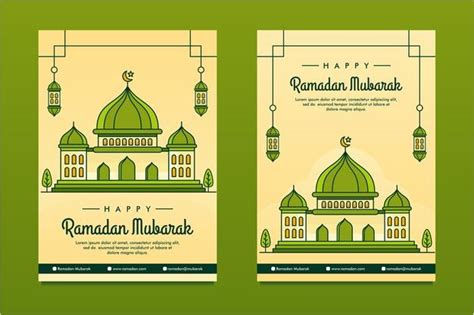 Premium Vector Flat Design Illustrated Ramadan Mubarak Landing Page