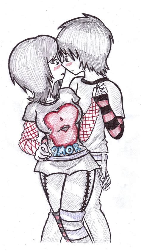 Emo Couple Drawings At Explore Collection Of Emo Couple Drawings