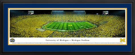 Michigan Wolverines Football Panoramic Under The Lights Michigan