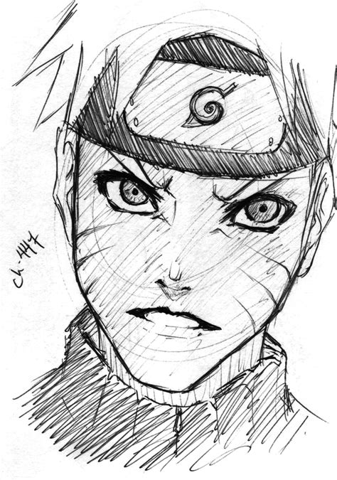 Naruto Pen Sketch By Dygariad On Deviantart