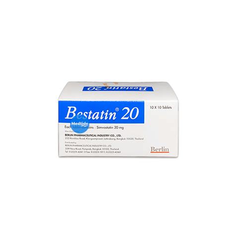 It is also used to decrease the risk of heart problems in those at high risk. Simvastatin - Bestatin 20 mg 100 tablets/box - MEDTIDE ...