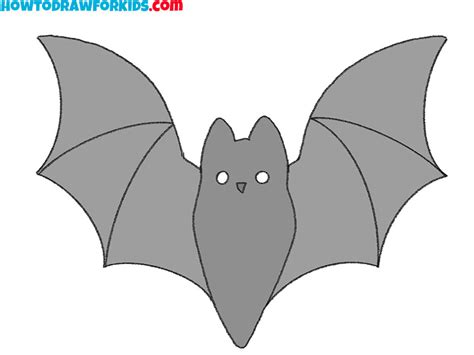 How To Draw A Bat Step By Step Bat Drawing Tutorial Draw A Bat Bat