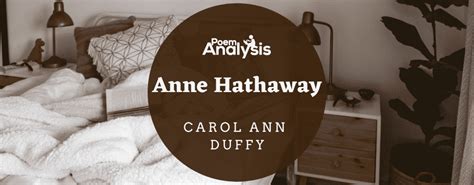 Anne Hathaway By Carol Ann Duffy Poem Analysis