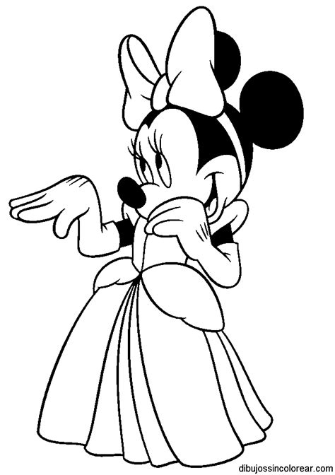 Dibujos Sin Colorear Dibujos De Minnie Mouse Para Colorear