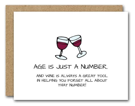 Funny Birthday Card Wine Lover Card Instant Download Friend