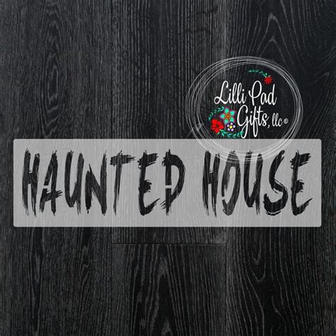 Haunted House 165x4 Re Usable Stencil Haunted House Etsy Custom
