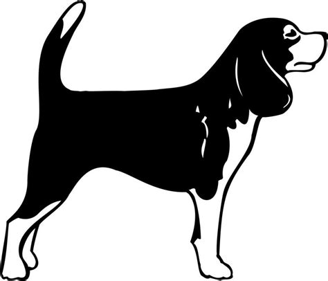 Beagle Chasing Rabbit Silhouette Clip Art Library