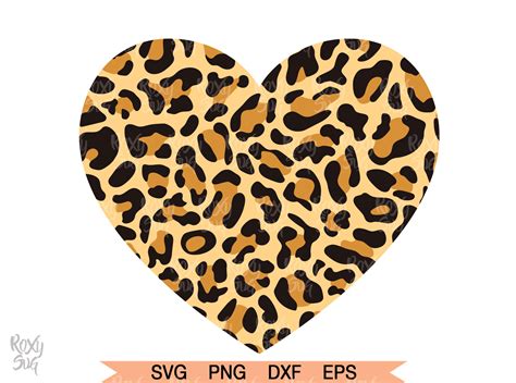 Valentines Day Svg, Leopard print Heart Svg, Valentines day decal By