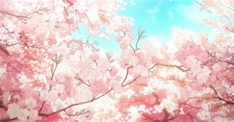 Sakura Trees Anime Aesthetic Pink Sakura Tree Anime