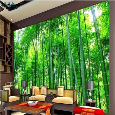 Beibehang Large Custom Wallpaper Bamboo Forest 3d Stereo Landscape Tv