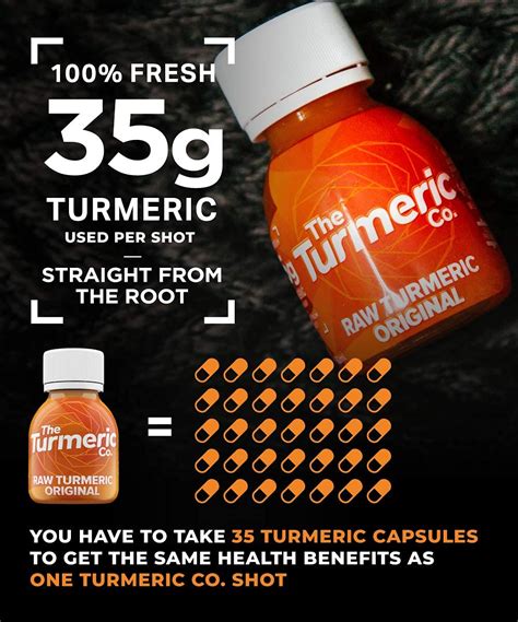 The Turmeric Co Liquid Turmeric Drink Shots High Strength 35 Grams
