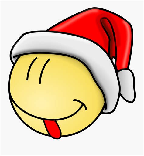 Smiley Santa Tongue Emoticon Smilies Christmas Smiley Face Clip