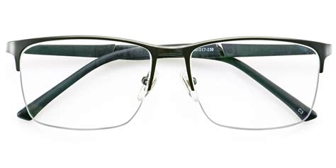 F1008 Rectangle Gray Eyeglasses Frames Leoptique