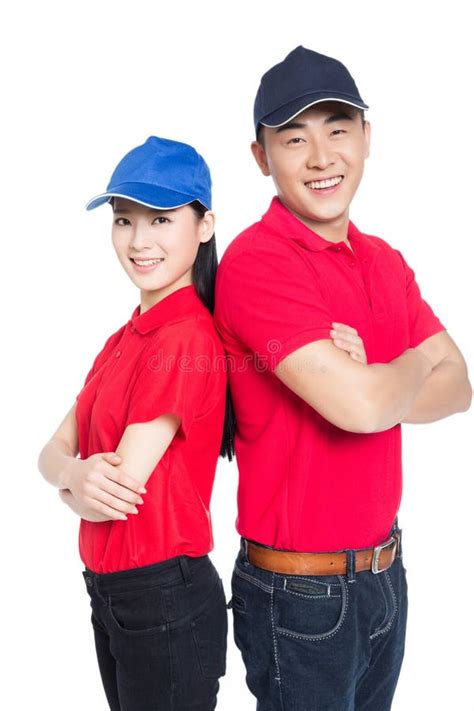 Young Man And Woman Carrying Cardboard Box Stock Photo Image Of