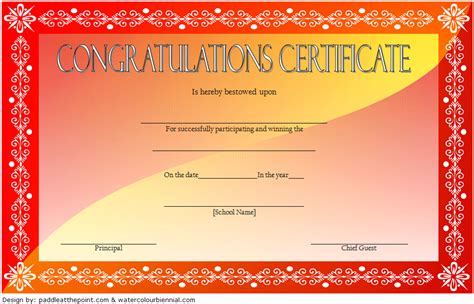 Congratulation Certificate Template