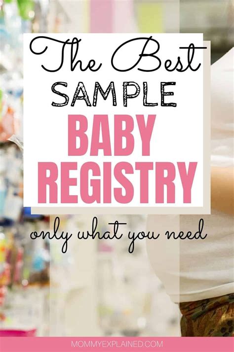 This Sample Baby Registry Pdf For The First Time Mom Will Make Sure You