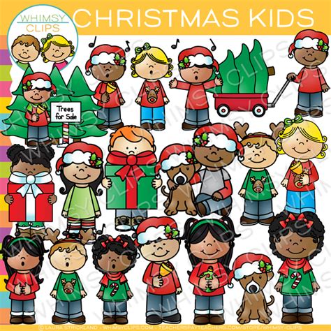 Christmas Kids Clip Art Images And Illustrations Whimsy Clips
