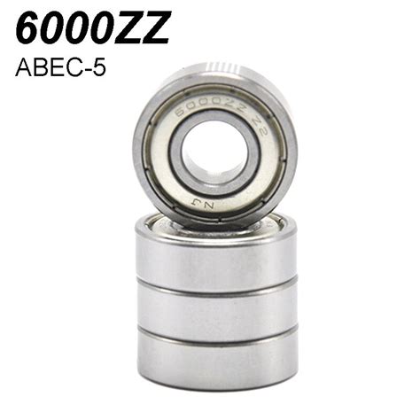 10pcs 6000zz Bearing Abec 5 Miniature Deep Groove Metal Shielded Ball