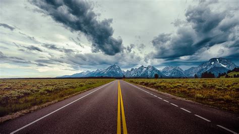 Wallpaper Road Sky Clouds Mountains 8k Nature
