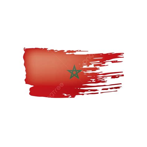 Morocco Flag Vector Art Png Morocco Flag National Symbol Brush Stroke