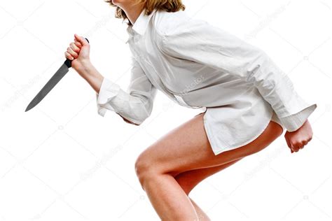 Woman With Knife Stock Photo Image By Apeyron 2276447