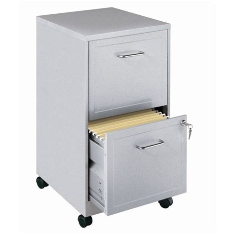Space Solutions 18 2 Drawer Mobile Smart Vertical File Cabinet Arctic
