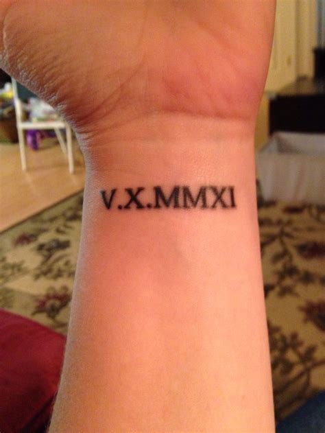 Roman Numeral Date Tattoos With Infinity Sign Roman Numerals Roman
