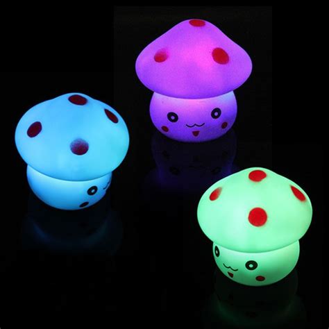 Colorful Changing Colors Novelty Led Mushroom Lamp Night Light Led