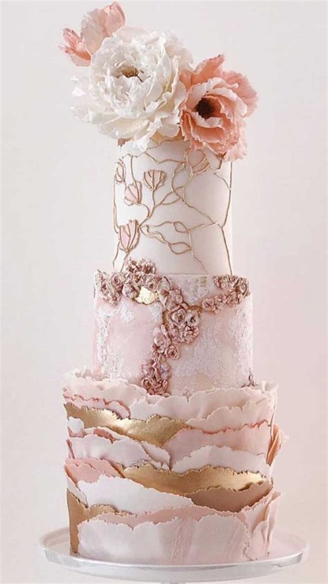 the 50 most beautiful wedding cakes luxury pink wedding cake with gold accents