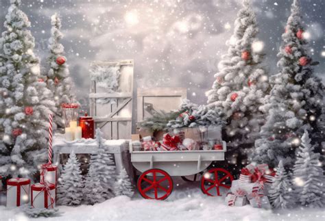 Free Download Kate Christmas Winter Outdoor Wonderland Backdrop