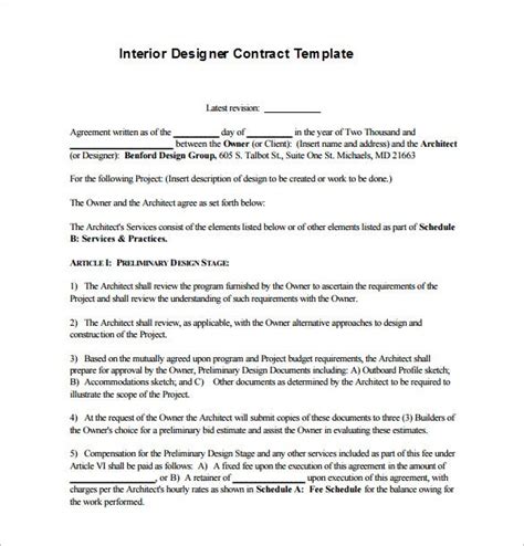 Https://wstravely.com/home Design/simple Interior Design Contract Template