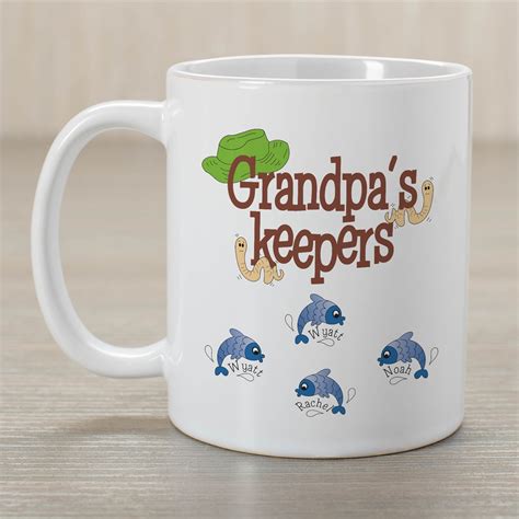 Perfect for coffee, tea or hot chocolate. Personalized Fishing Coffee Mugs | GiftsForYouNow