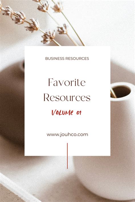 Favorite Resources Vol 1 Jouhco®